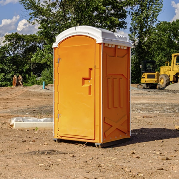 how often are the portable toilets cleaned and serviced during a rental period in Olsburg